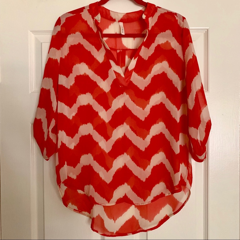 Sheer Chevron Top